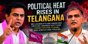 BRS leaders KTR and Harish Rao criticize the Congress-led Telangana government over farmer welfare schemes and agricultural policies amid rising political tensions in the state.